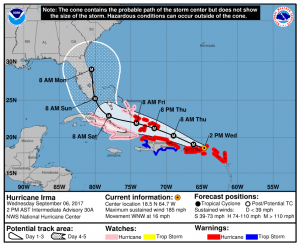 Hurricane Irma 5-day forecast