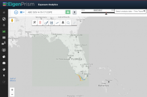 Storm surge flood potential footprint for Irma