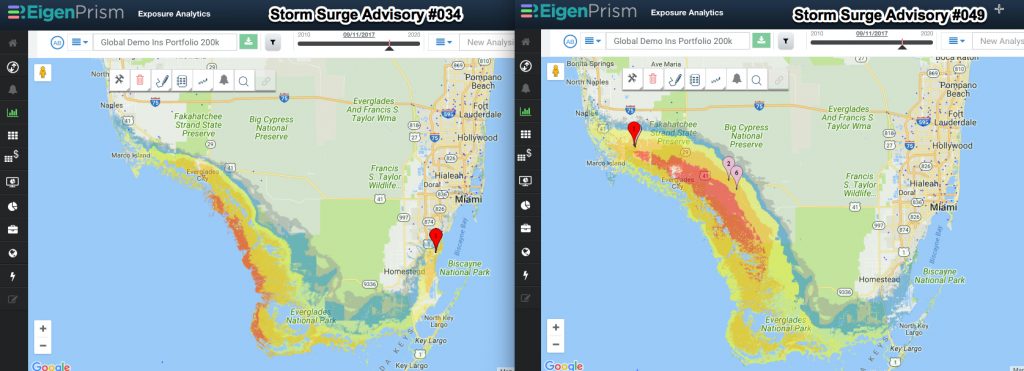 Hurricane Irma post event analysis - storm surge advisory comparison