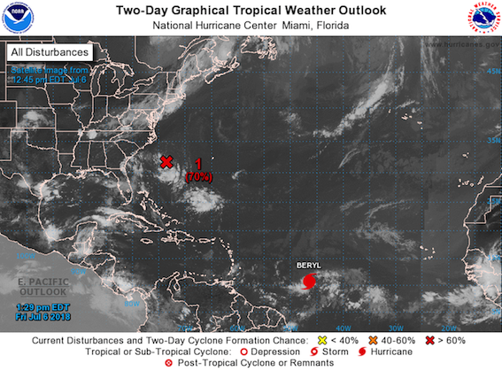 NHC Atlantic tropical weather outlook July 6 2018