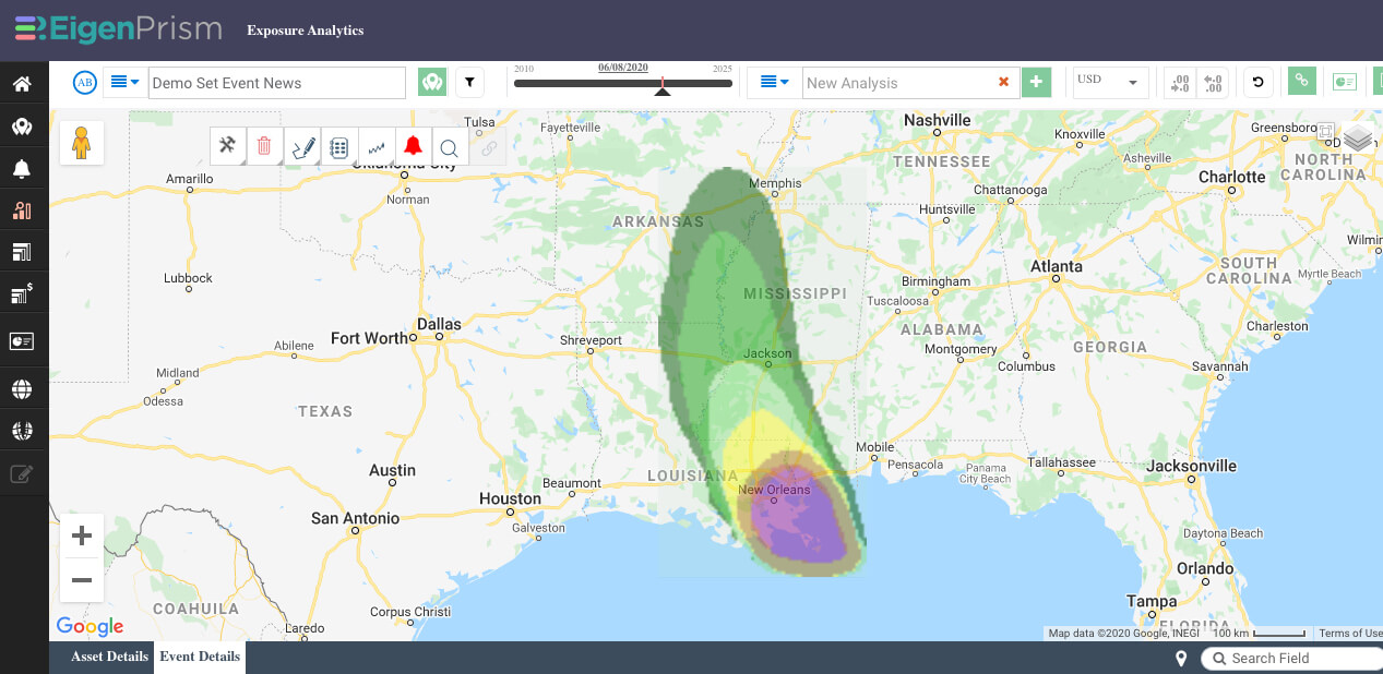 Cristobal ts-force wind probabilities 06-08-2020