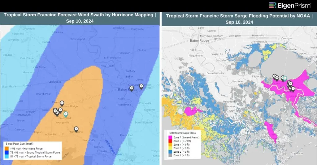 Tropical Storm Francine Set to Intensify into a Hurricane, Threatening Texas and Louisiana Coastlines