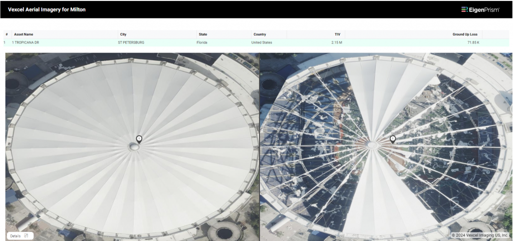 Aerial Imagery of Hurricane Milton by Vexcel in EigenPrism